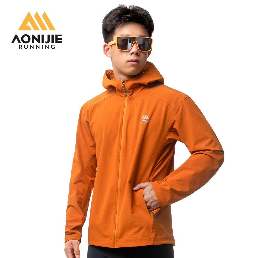 Running Gear Jacket - Aonijie jaqueta com capuz windproof homens