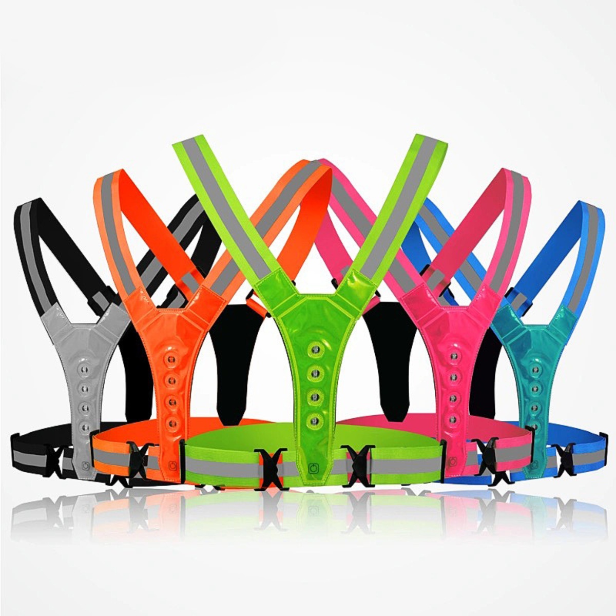 Running Gear Autumn - Colete de segurança LED ajustável para