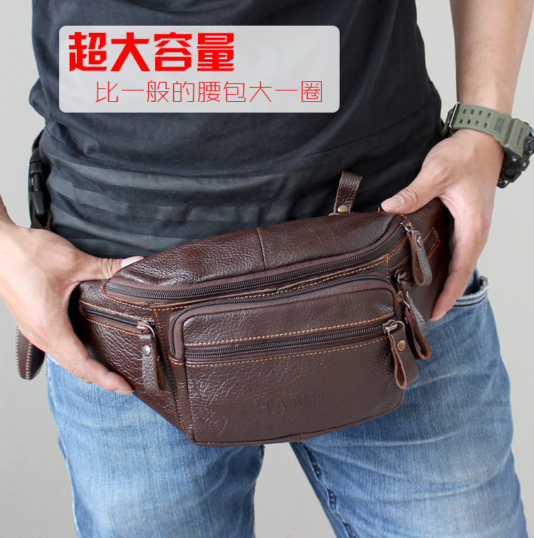 Running Gear Organizer - Bolsa de cintura de couro genuíno