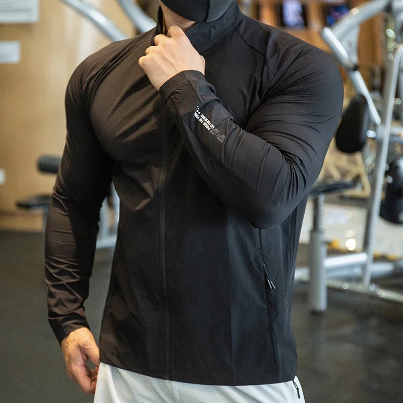 Running Gear Jacket - Homens de seda gelo secagem rápida
