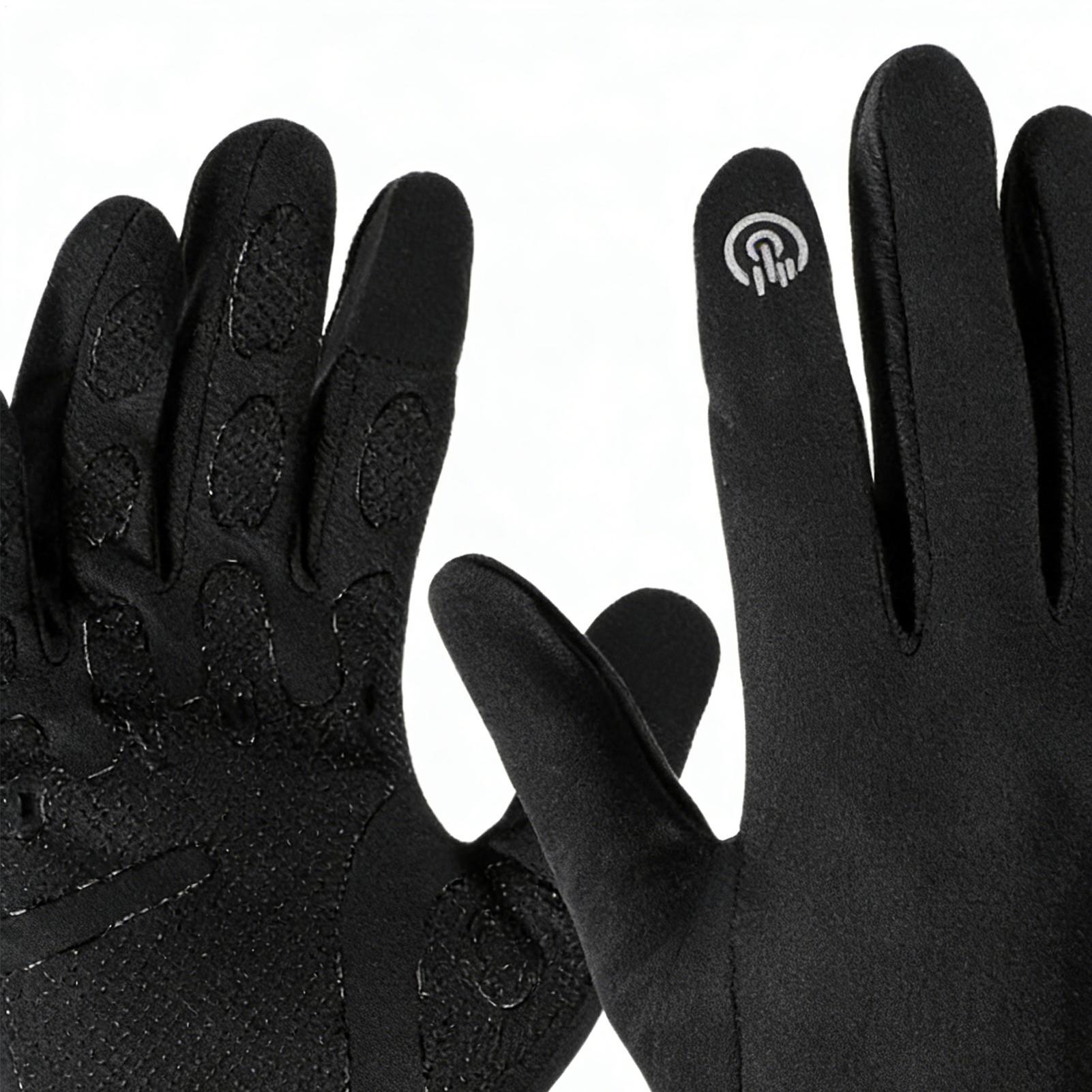 Running Gear In Snow - Luvas de ciclismo quentes dedo cheio