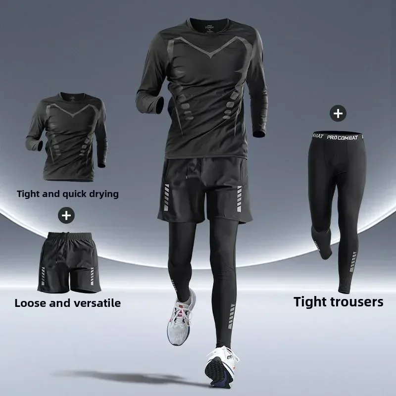 Conjunto de Fitness Masculino  - Running Gear Autumn avaliação e preço