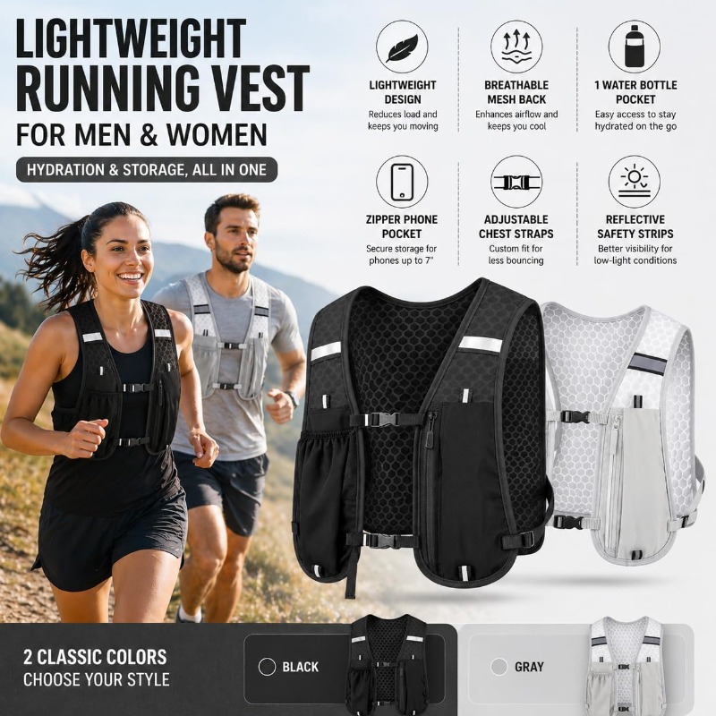 Colete Refletivo Leve para Cor - Running Gear Autumn avaliação e preço