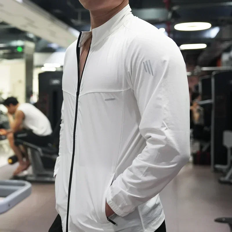 Gelo Seda Esportes Camisas Fin - Running Gear Jacket avaliação e preço