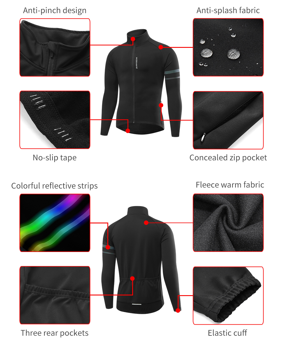 Wosawe jaqueta térmica de inve - Running Gear Jacket avaliação e preço